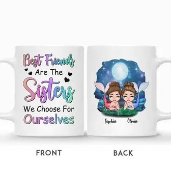 Custom Name Mermaid Together Best Friend Are The Sisters We Choose Gift For Besties Personalized Best Friend - Seseable