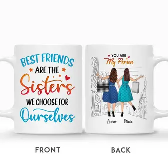Custom Name Shopping Girls Best Friend Are The Sisters We Choose Personalized Best Friend - Seseable