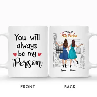 Custom Name Shopping Girls You Will Always Be My Person Gift For Friends Personalized Best Friend - Seseable