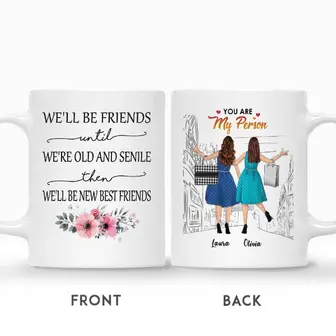 Custom Name Shopping Girls We Will Be Friends Until We Are Old And Senile Gift For Besties Personalized Best Friend - Seseable