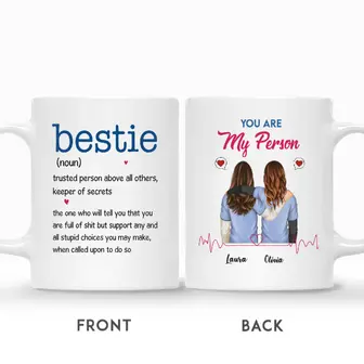 Custom Name Nurse Friends Bestie Definition Gift For Besties Personalized Best Friend - Seseable