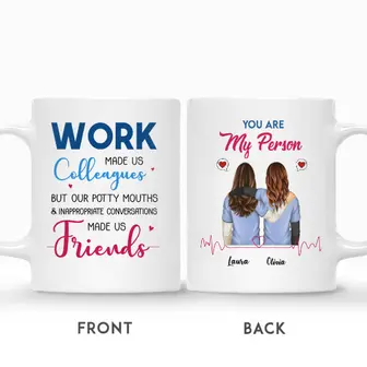 Custom Name Nurse Friends Work Made Us Colleagues Gift For Besties Personalized Best Friend - Seseable