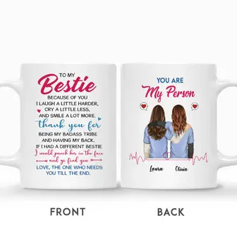 Custom Name Nurse Friends To My Besties Because Of You I Laugh A Little Harder Gift For Besties Personalized Best Friend - Thegiftio UK