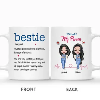 Custom Name Doll Nurse Friends Bestie Definition Gift For Besties Personalized Best Friend - Thegiftio UK