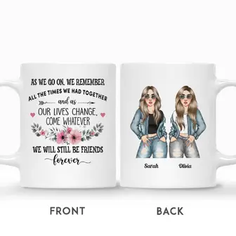 Custom Name Fashion Girls As We Go On We Remember All The Times We Had Together Personalized Best Friend - Thegiftio UK