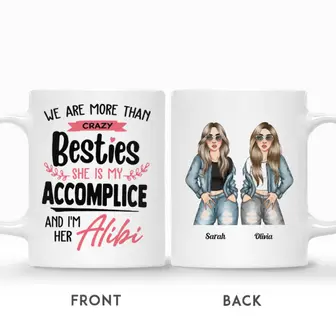 Custom Name Fashion Girls We Are More Crazy Besties Gift For Friends Personalized Best Friend - Seseable