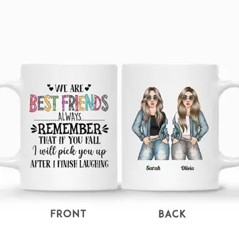 Custom Name Fashion Girls We Are Best Friends Gift For Friends Personalized Best Friend - Seseable