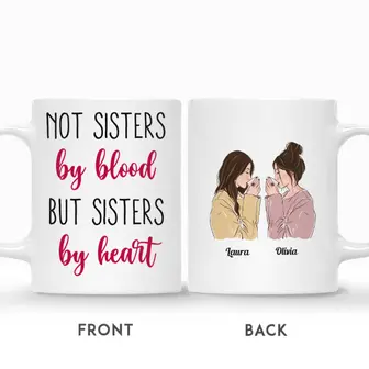 Custom Name Drinking Girls Not Sisters By Blood But Sisters By Heart Gift For Friends Personalized Best Friend - Seseable