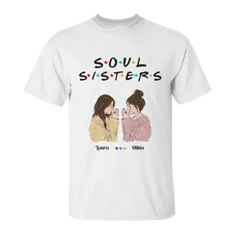Custom Name Drinking Girls Soul Sister Gift For Friends Personalized Best Friend | Seseable UK
