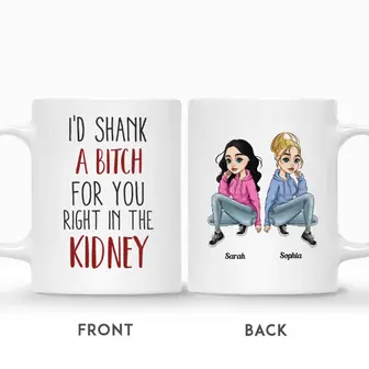 Custom Name Hoodie Girls I Had Shank A Bitch For You Gift For Besties Personalized Best Friend | Seseable UK