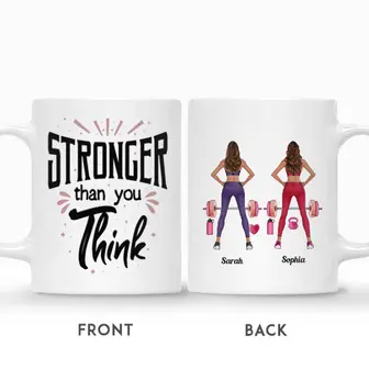 Custom Name Gym Girl Stronger Than You Think Gift For Besties Personalized Best Friend - Seseable