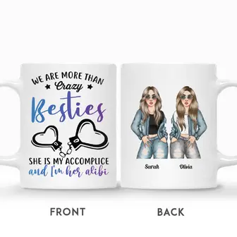 Custom Name Fashion Girls We Are More Than Crazy Besties Personalized Best Friend - Seseable