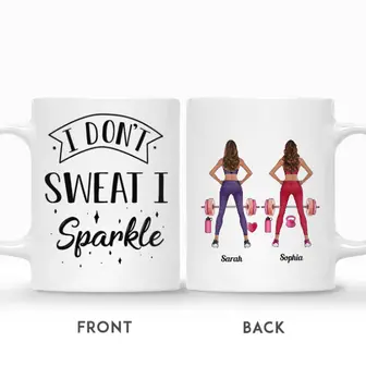 Custom Name Gym Girl I Do Not Sweat I Sparkle Gift For Besties Personalized Best Friend - Seseable