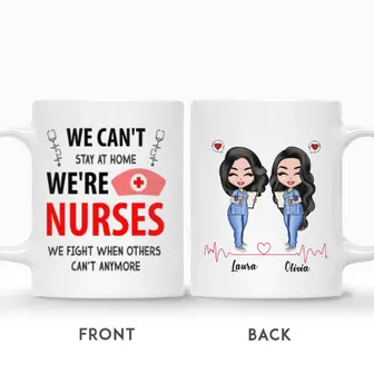 Custom Name Doll Nurse Friends We Can Not Stay At Home We Are Nurses Personalized Best Friend - Thegiftio UK