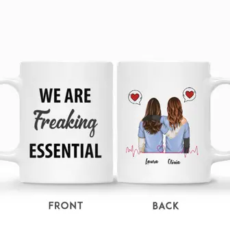 Custom Name Nurse Friends We Are Freaking Essential Personalized Best Friend - Seseable