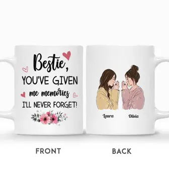 Custom Name Drinking Girls Bestie You Have Given Me Memories Gift For Friends Personalized Best Friend - Seseable