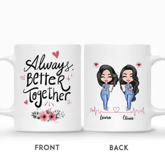 Custom Name Nurse Friend Always Together Gift For Besties Personalized Best Friend - Seseable