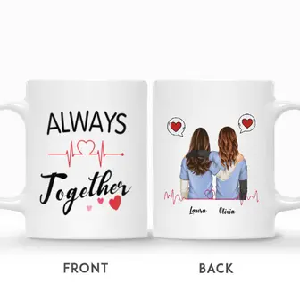 Custom Name Nurse Friends Always Together Gift For Besties Personalized Best Friend - Seseable