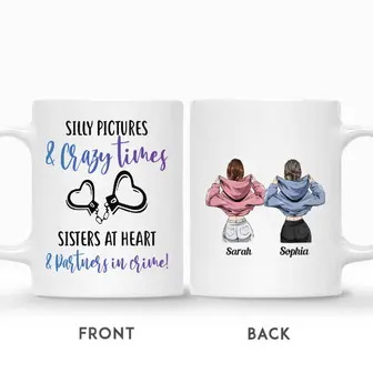 Custom Name Friends Jackets Silly Pictures And Crazy Times Sisters At Heart And Partners In Crime Personalized Best Friend - Seseable