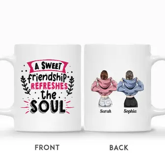 Custom Name Friends Jackets A Sweet Friendship Refreshes The Soul Gift For Besties Personalized Best Friend - Thegiftio UK