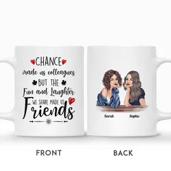 Custom Best Friends Gifts Personalized Name Gift Ideas For Bestie Chances Made Us Colleagues - Seseable