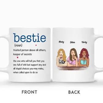 Custom Best Friends Gifts Personalized Name Gift For Bestie Drinking Team Bestie Definition - Seseable