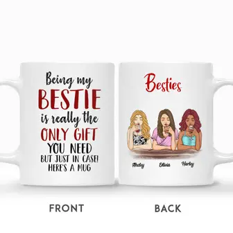 Custom Best Friends Gifts Personalized Name Funny Gift For Bestie Drinking Team Being my Bestie is Really The Only Gift You Need - Seseable