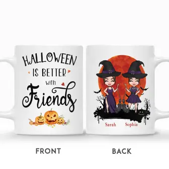 Custom Halloween Best Friends Gifts Personalized Name Gift For Besties Halloween Is Better With Friends - Seseable