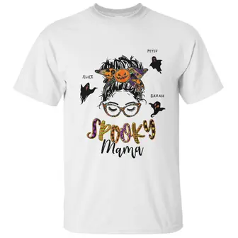 Custom Halloween Mom Gifts Personalized Name Gift For Moms Mimi One Spooky Mama - Seseable