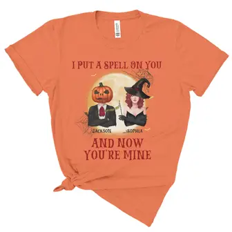 Custom Halloween Couples Gifts Personalized Gift For Couples Lovers I Put a Spell on You - Seseable