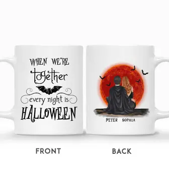 Custom Halloween Witches Besties Gifts Personalized Name When We Are Together Every Night is Halloween - Thegiftio UK