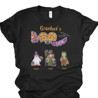 Custom Halloween Grandma Gifts Personalized Name Gift For Nanas Moms Grandmas Boo Crew - Seseable