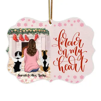 Custom Christmas Memorial Dog Gifts Personalized Name Memorrial Gift For Dog Lovers Forever In My Heart - Seseable