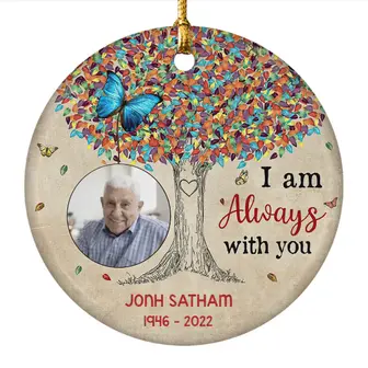 Custom Christmas Memorial Gifts Personalized Name Sympathy Gift For Family Loss I Am Always With You - Seseable