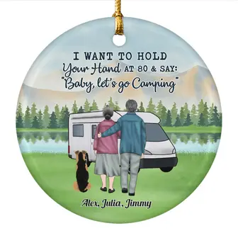 Custom Couple Camping Gifts Personalized Name Gift For Old Couple Baby Lets Go Camping - Seseable