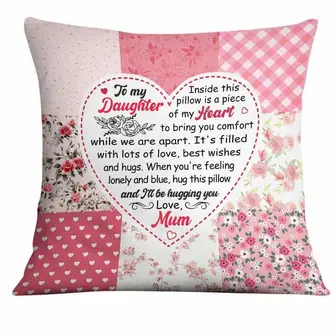 Personalized Gift For Daughter, Son, Granddaughter, Gift From Mom, Grandma Heart Pillow, Birthday - Thegiftio UK