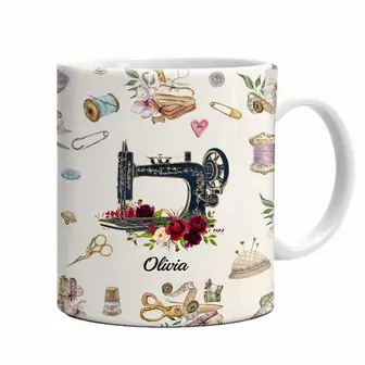 Personalized Sewing Lover Gift, Gift For Sewing, Sewing Therapy Mug - Thegiftio UK