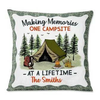 Personalized Gift For Camping Family, Making Memories One Campsite at a Time Pillow - Thegiftio UK