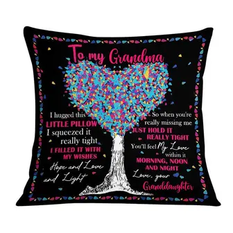 Personalized Gift For Daughter Granddaughter Niece Son From Grandmother Grandma Grandpa, Love Tree Pillow Birthday - Thegiftio UK