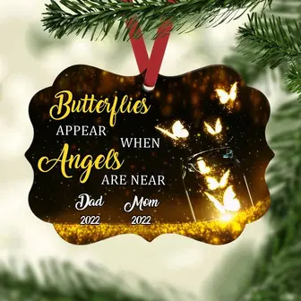 Personalized Memorial Butterfly Heaven MDF Benelux Ornament - Thegiftio UK