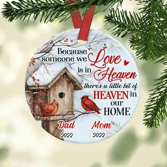 Personalized Cardinal Memorial Circle Ornament - Thegiftio UK