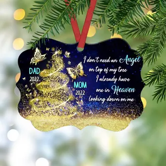 Personalized Memorial Butterflies Angel Benelux Ornament - Thegiftio UK