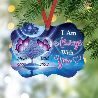 Personalized Butterfly Memorial I Am Always With You Benelux Ornament - Thegiftio