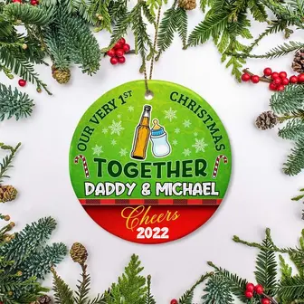Personalized Baby First Christmas Together Ornament - Thegiftio