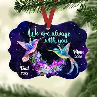 Personalized Hummingbird Always With You Memorial Benelux Ornament - Thegiftio