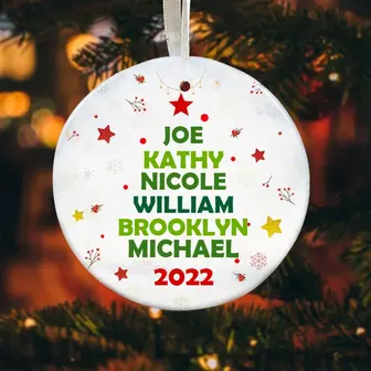 Personalized Family Christmas Tree Ornament - Thegiftio UK