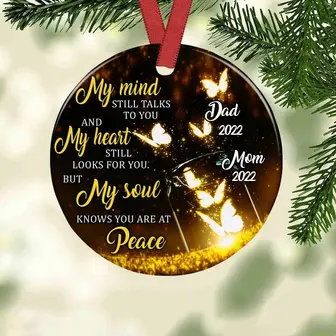 Personalized Memorial Butterfly Heaven Circle Ornament - Thegiftio UK