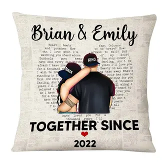Personalized BWA Couple Husband Wife Love Pillow - Thegiftio