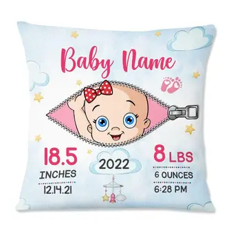 Personalized Baby Birth Announcement Pillow - Thegiftio