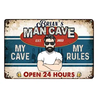 Personalized Man Cave Metal Sign - Thegiftio UK